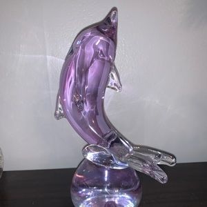 Purple Glass Dolphin